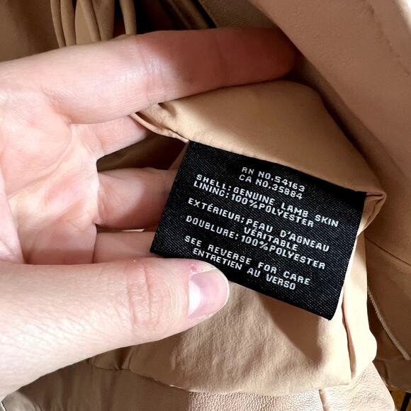 Cole Haan Lambskin Leather Jacket - Picture 4 of 6